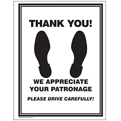 Floor Mat - Paper Footprint - Black, 50#,  Box of 500