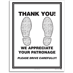 Floor Mat - Paper Footprint - Black, 50#,  Box of 1000