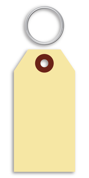 Manila Key Tags -  With Rings SEPARATE - Qty. 1000