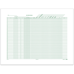 Route Sheet - RS67R - 50 Line (Green Print) 17"X22" 50 Per Pad