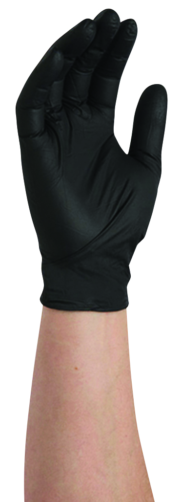 Black Nitrile Gloves - Small - Powder Free, Box of 100