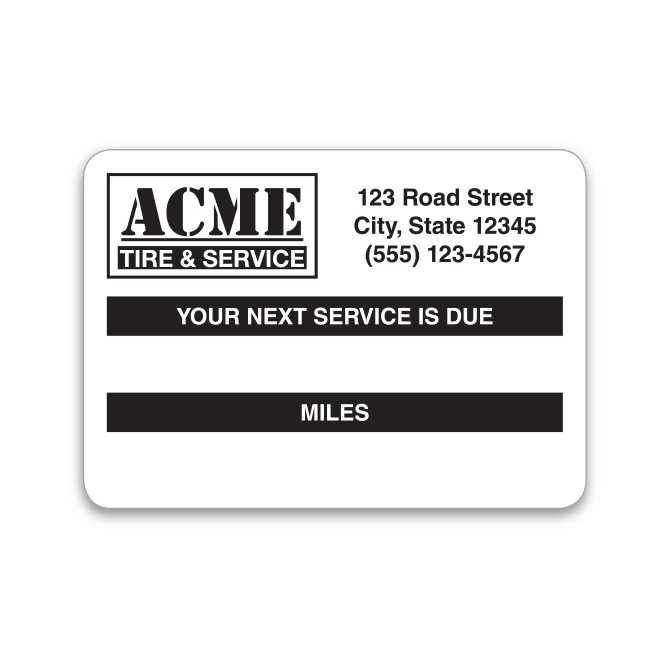 Light Adhesive Labels - Custom ROLL Long - For 5 in 1, Qty. 1 Each