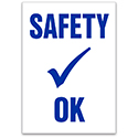 Static Cling Reminders - SAFETY OK - BOX  of 100