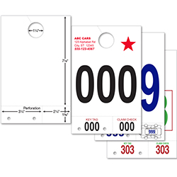 Custom Long 5.5x8.5" Dispatch Number - Qty. 1 Each