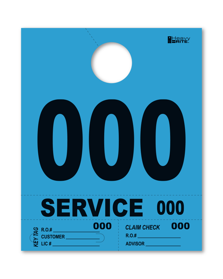 4 Part Heavy Brite Disp. No. - HB4P-0 - Blue - 000-999