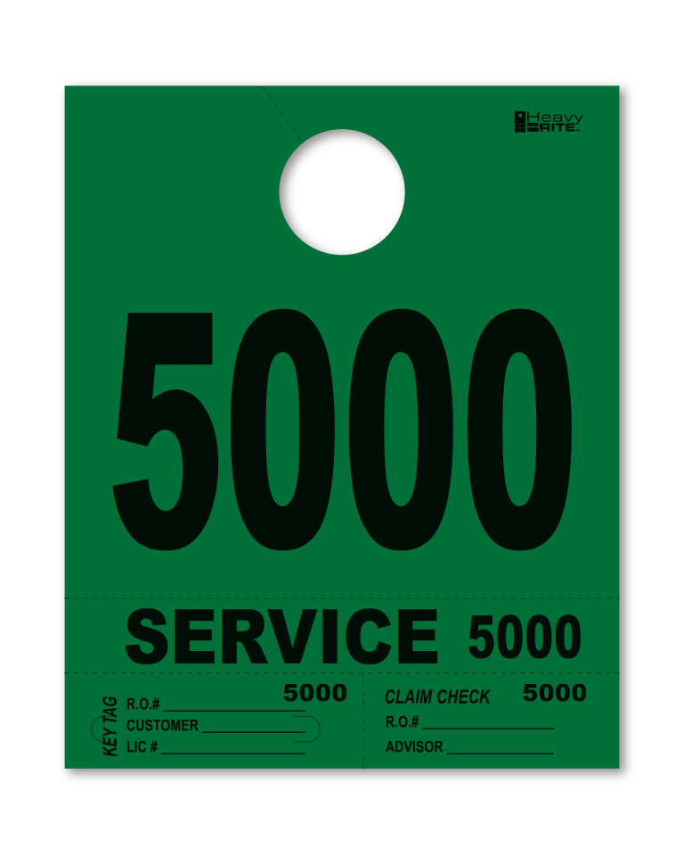 4 Part Heavy Brite Disp. No. - HB4P-5 - Green - 5000-5999