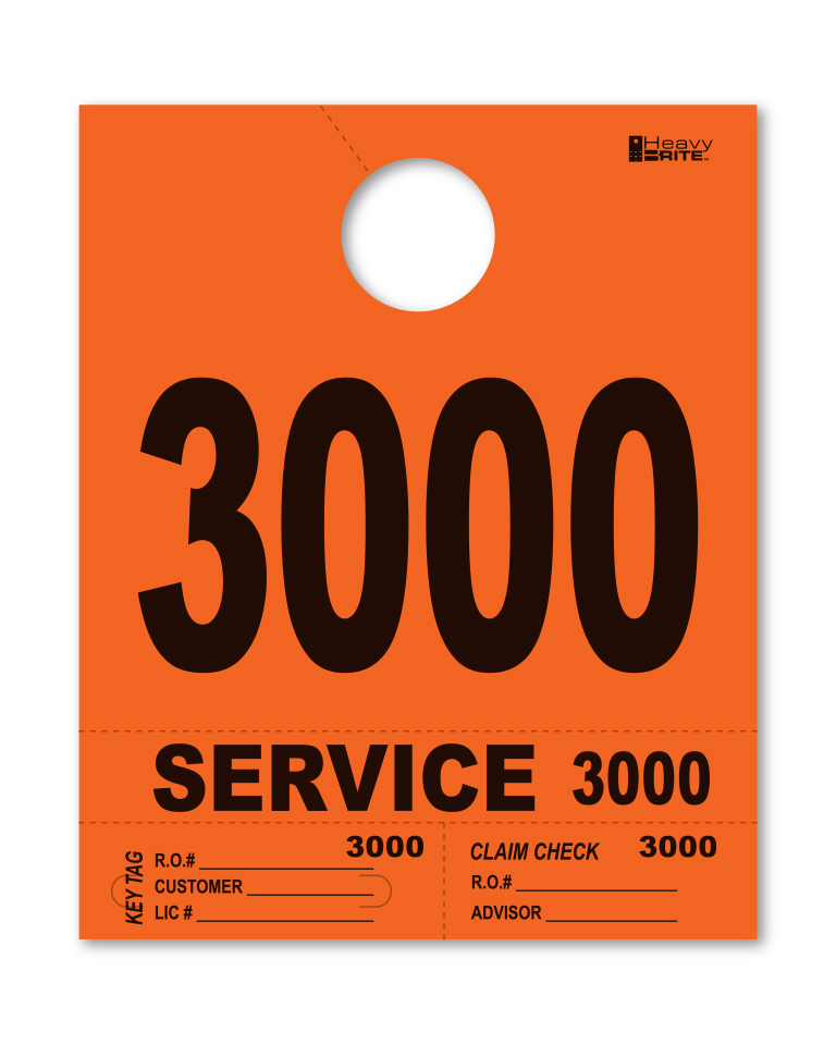 4 Part Heavy Brite Disp. No. - HB4P-3 - Orange - 3000-3999