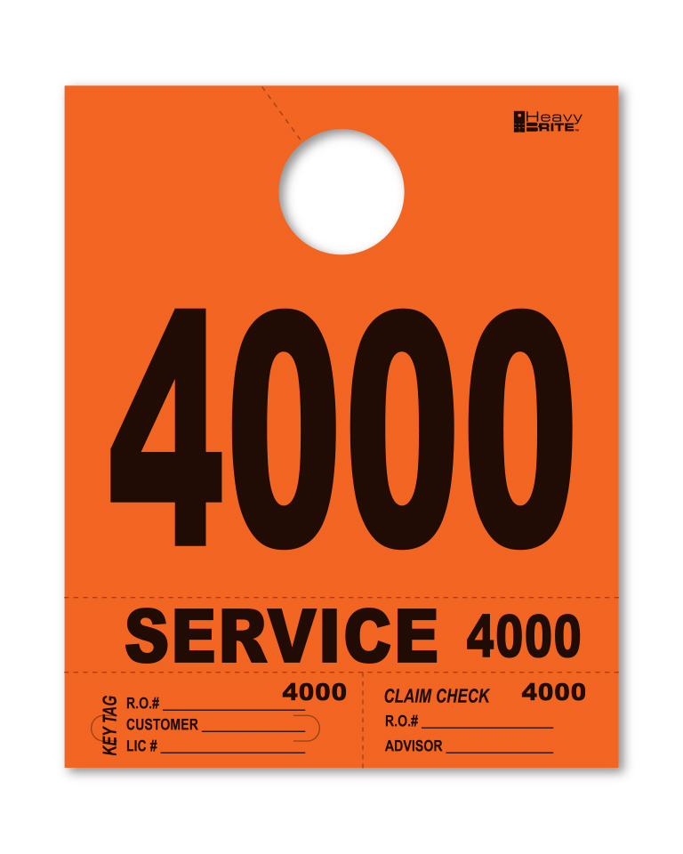 4 Part Heavy Brite Disp. No. - HB4P-4 - Orange - 4000-4999