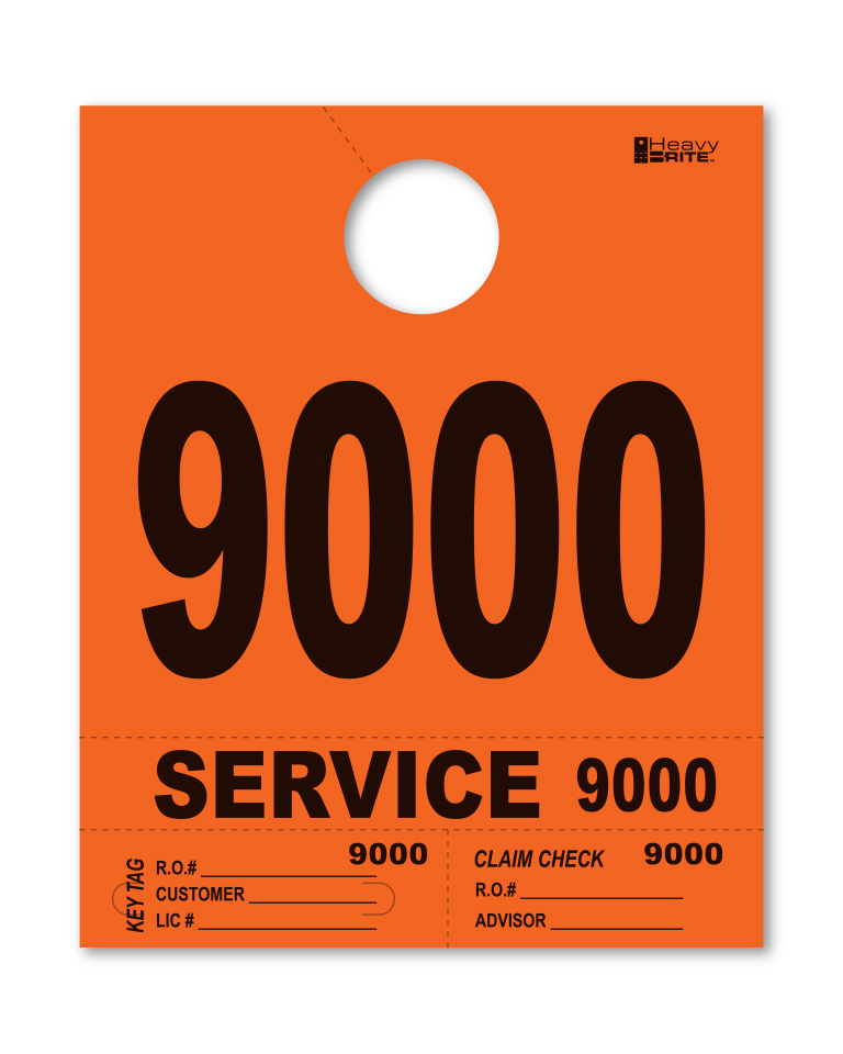 4 Part Heavy Brite Disp. No. - HB4P-9 - Orange - 9000-9999
