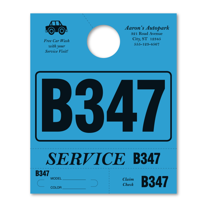 4 Part Heavy Brite Disp. No. - HB4P- Custom - Blue - 1 Each