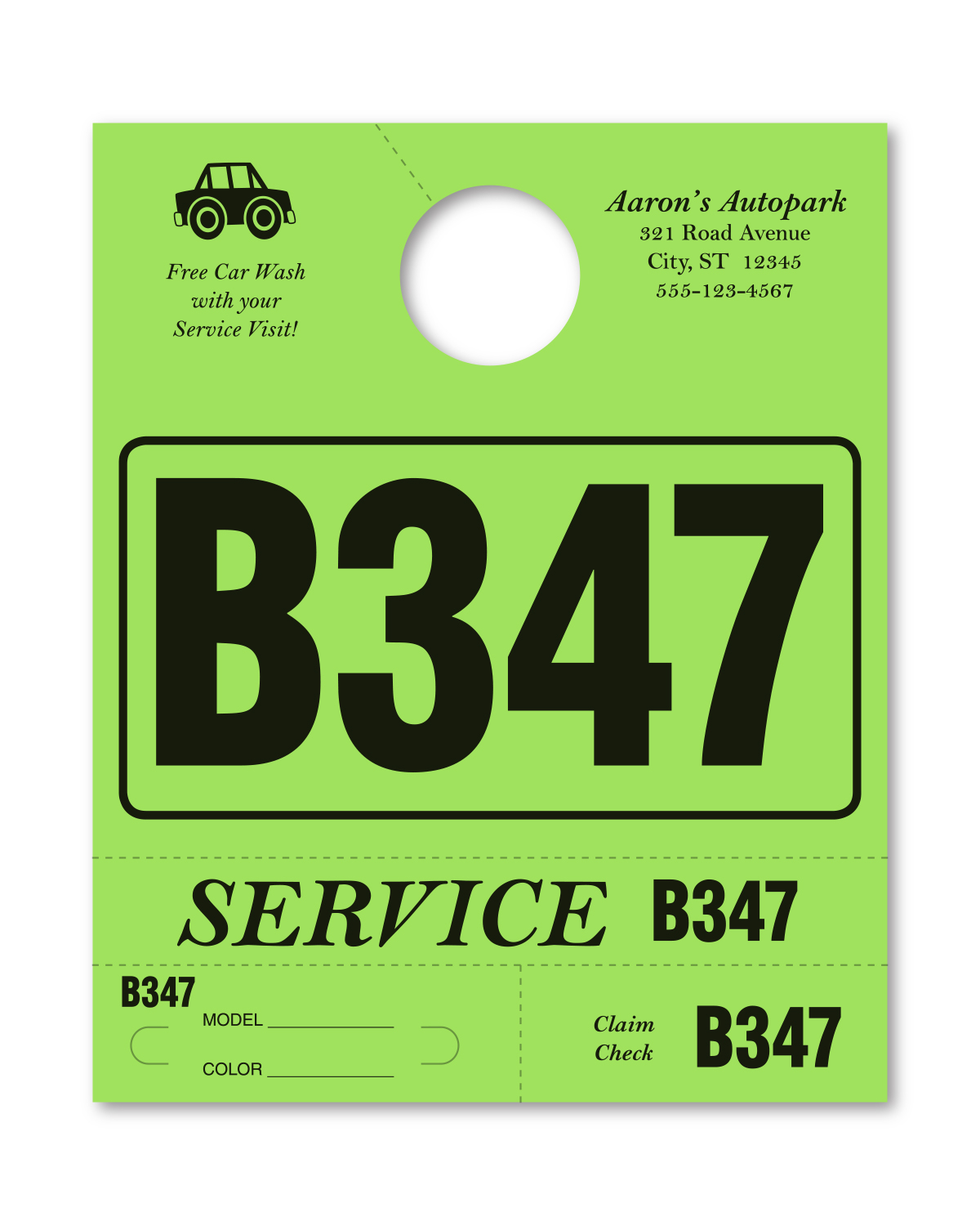 4 Part Heavy Brite Disp. No. - HB4P- Custom - Lime Green - 1 Each