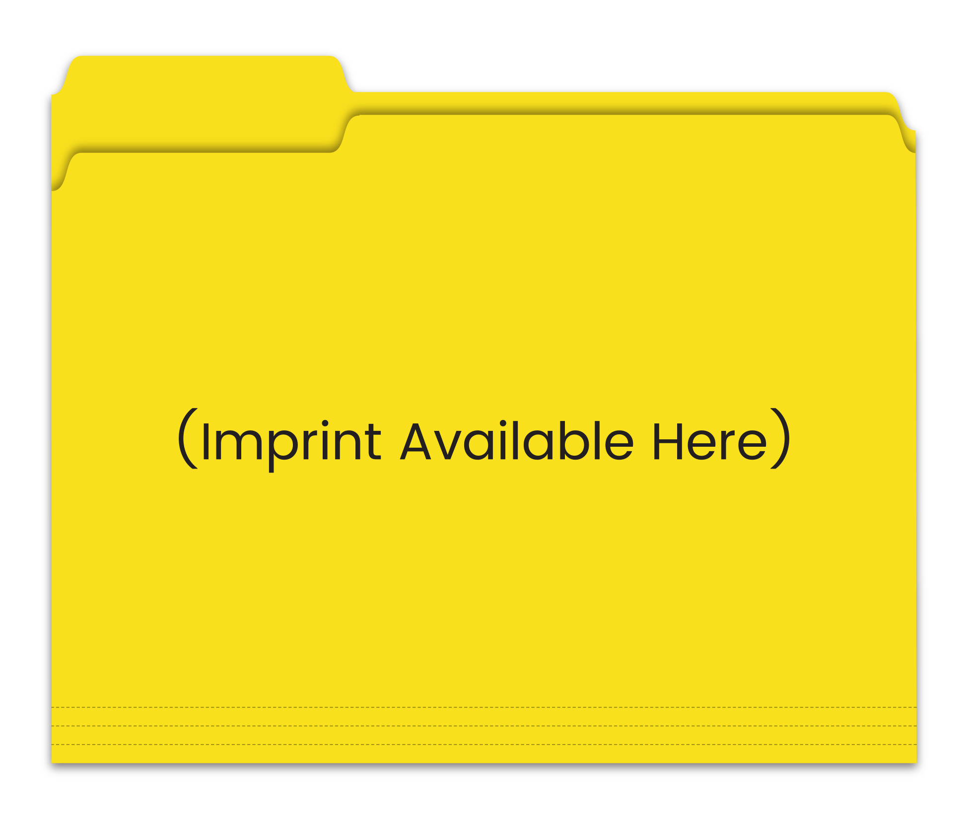 3 Tab File Folder, Yellow - Imprinted - Qty. 1 Each