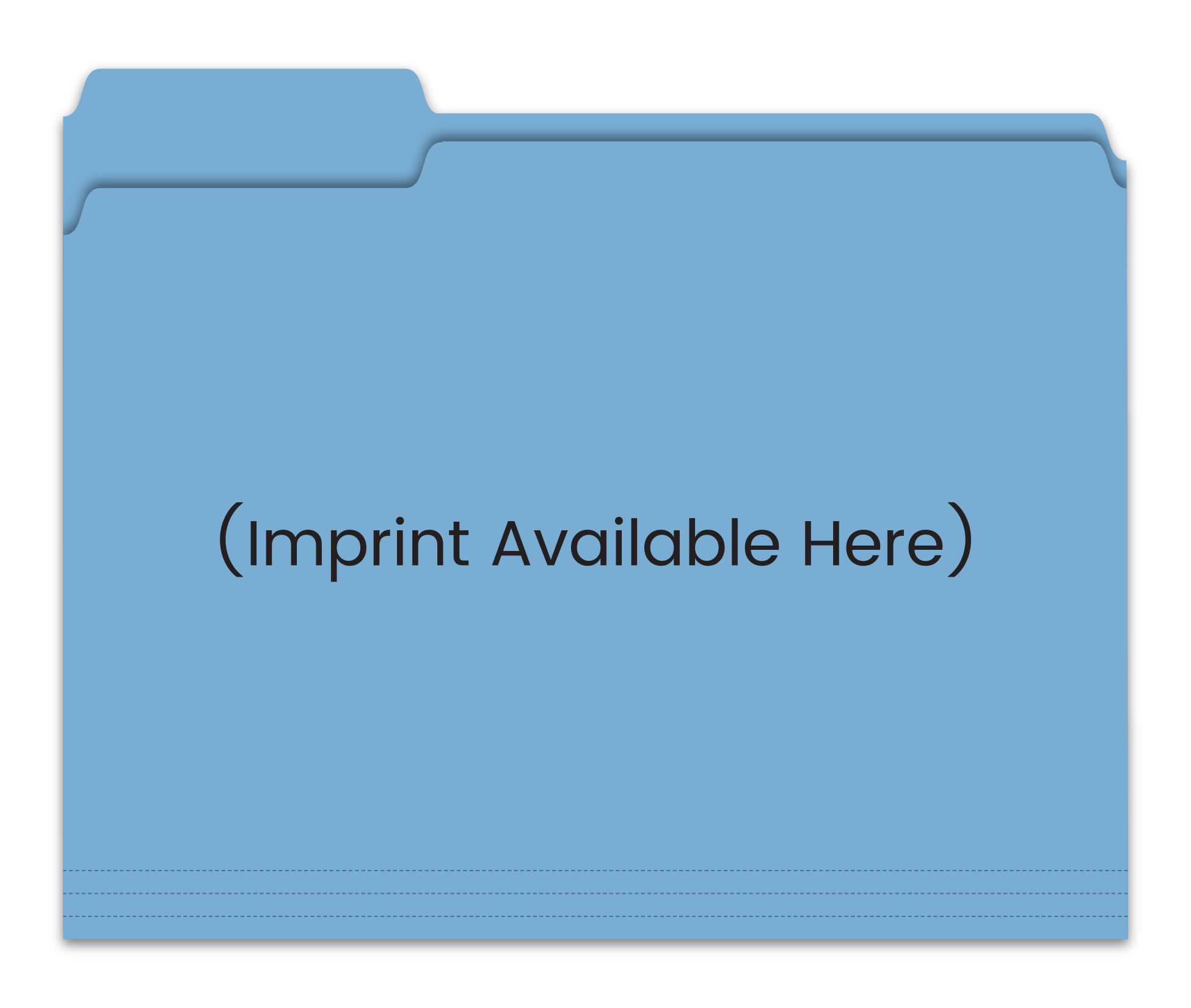 3 Tab File Folder, Blue - Imprinted - Qty. 1 Each