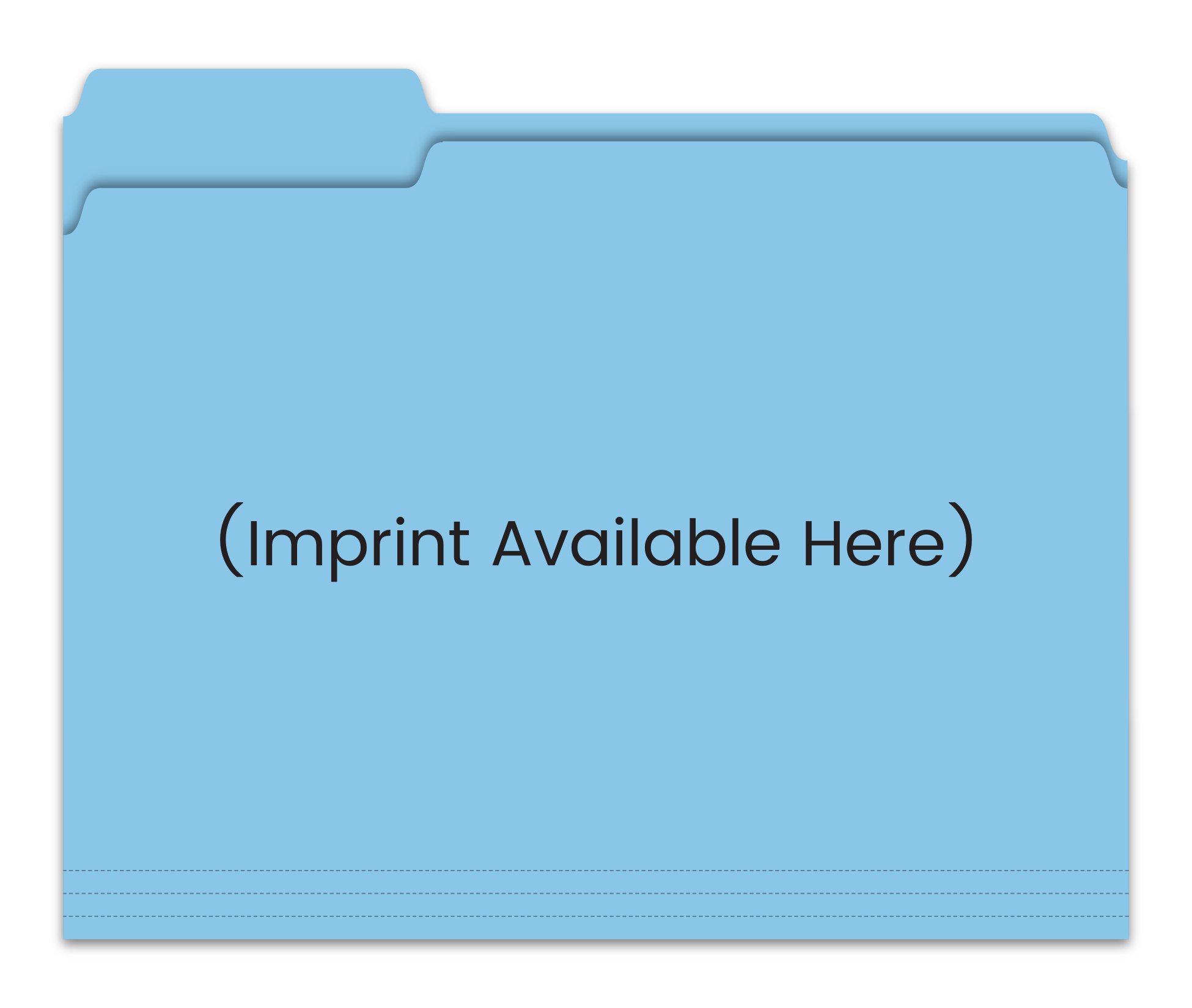 3 Tab File Folder, Light Blue - Imprinted - Qty. 1 Each