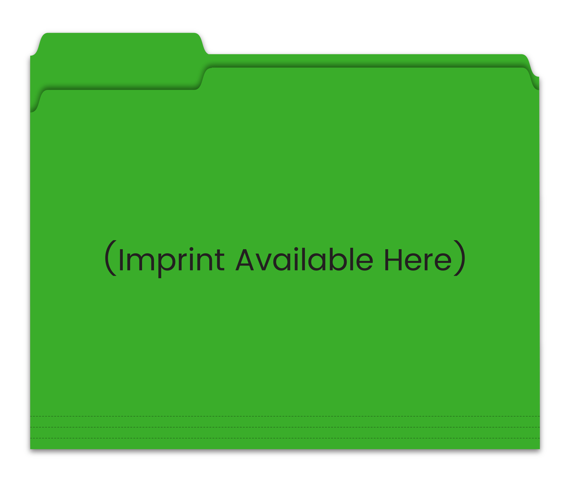 3 Tab File Folder, Green - Imprinted - Qty. 1 Each
