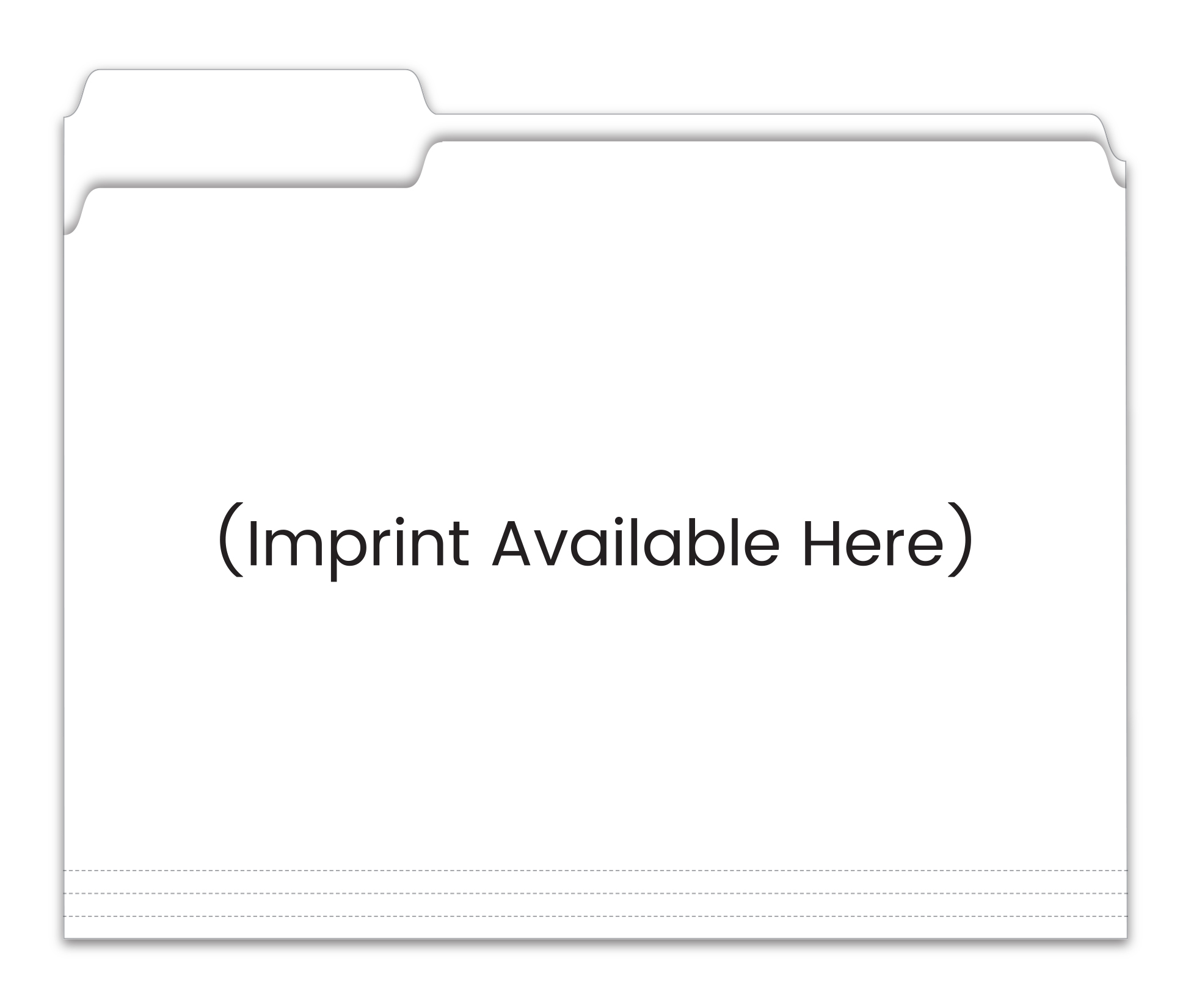 3 Tab File Folder, White - Imprinted - Qty. 1 Each
