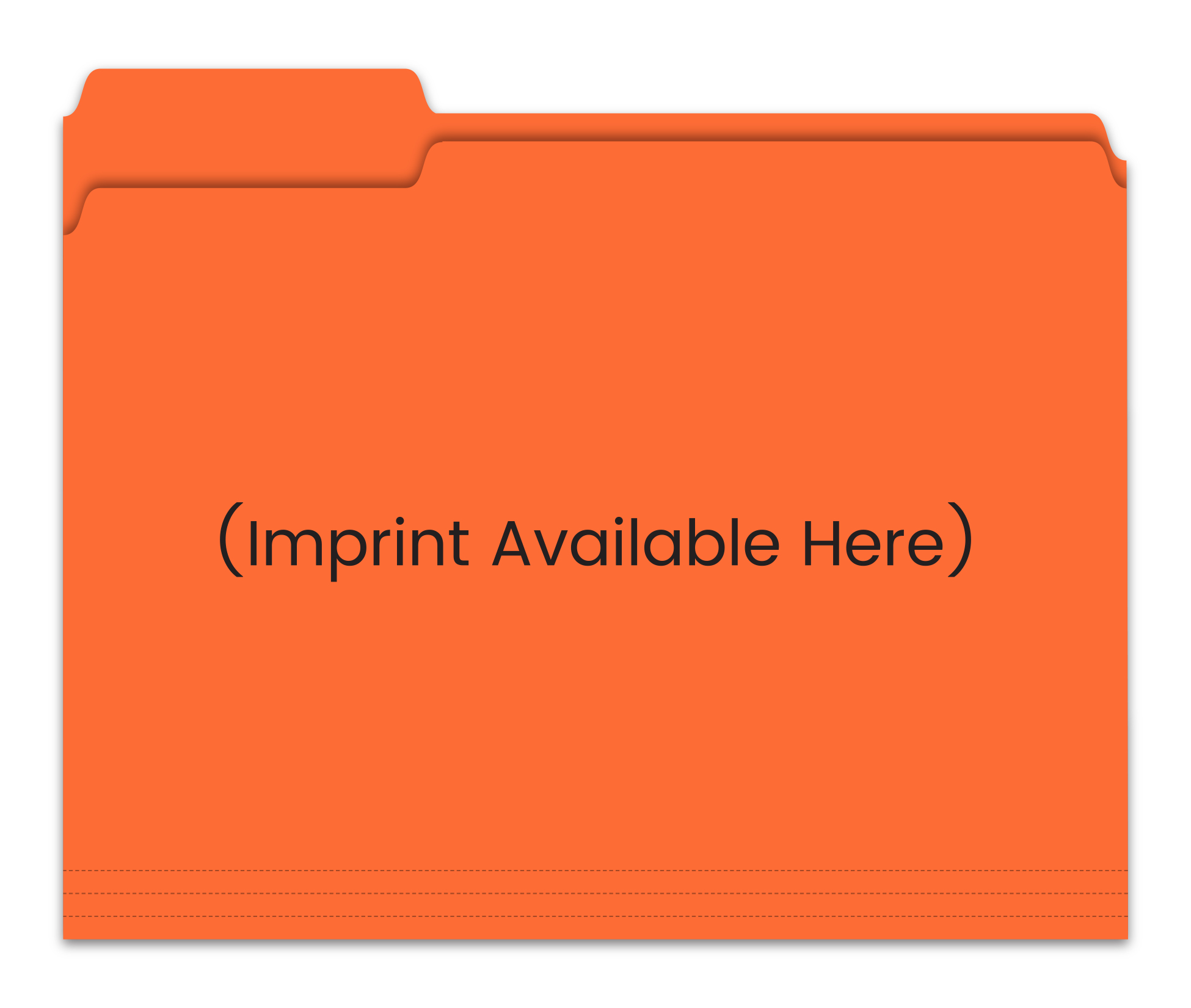 3 Tab File Folder, Orange - Imprinted - Qty. 1 Each