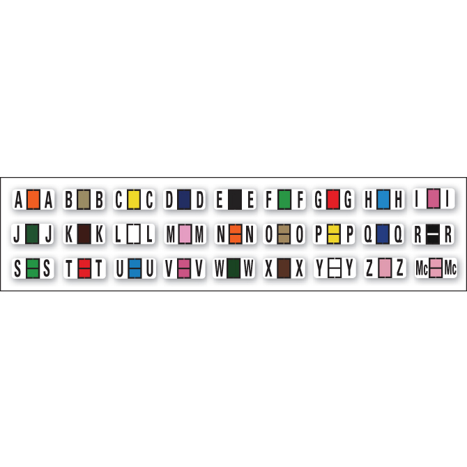 Full Set - Color Code RINGBOOK Alphabet - (A-Z Including Mc) 27 Packs