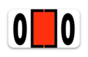 Roll of 500 Color-Code Labels Number 0