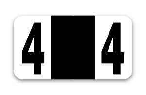 Roll of 500 Color-Code Labels Number 4