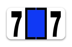 Roll of 500 Color-Code Labels Number 7