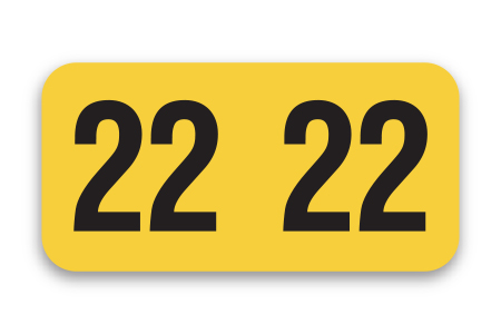 Roll of 500 Year 2022 Labels for Color-Code
