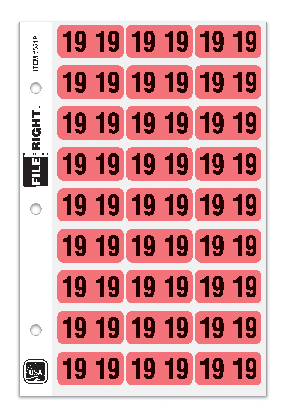 Pack of 270 Year 2019 in Ring book Style