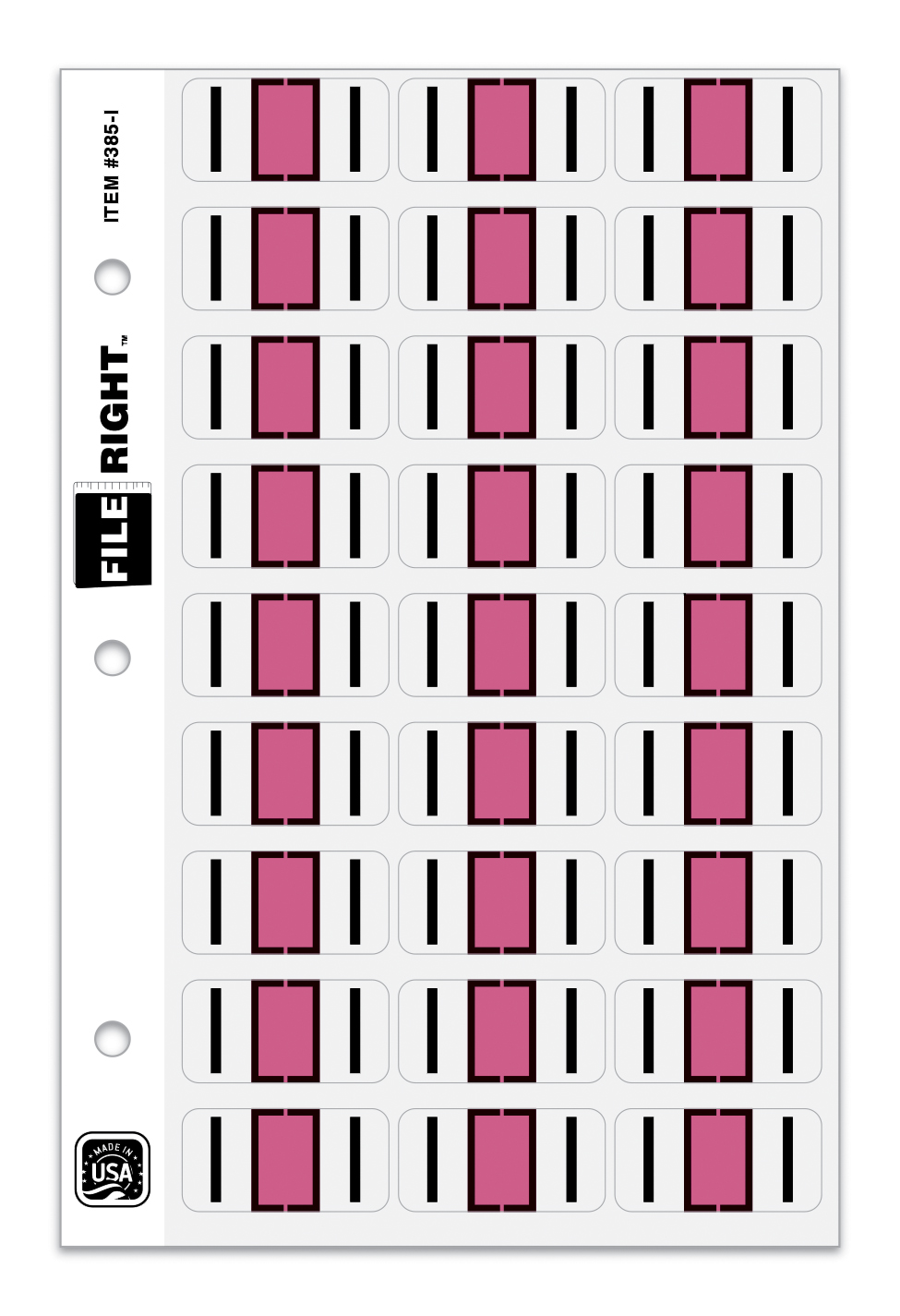 Color-Code Alphabet Letter I, Ring Book, Pkg. of 270 Labels