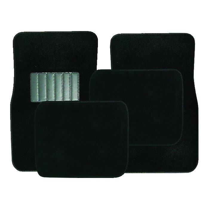 Carpet Floor Mat 4-piece Set- BLACK - Qty. 1