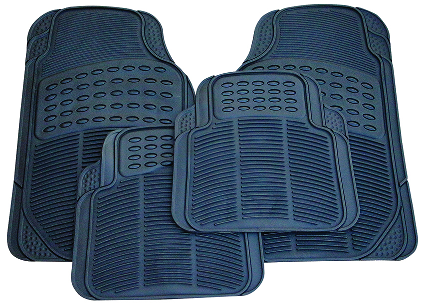 Rubber Floor Mat 4-piece Set- Black - Qty. 1