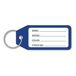 Plastic Key Tag - Blue - Qty. 100 Per Box