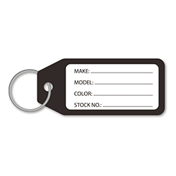 Plastic Key Tag - Black - Qty. 100 Per Box