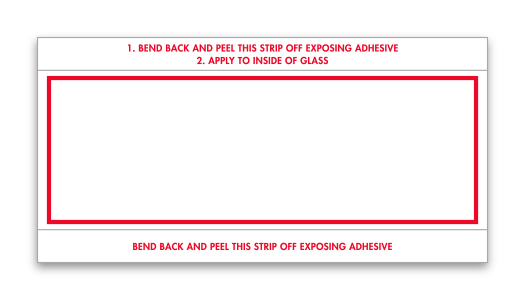 Stock Number Mini Signs - RED BORDER - # 610- Qty. 250