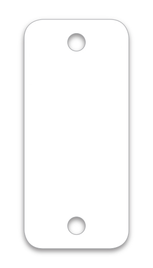 Poly Key Tag - WHITE Blank - 250 Per Box