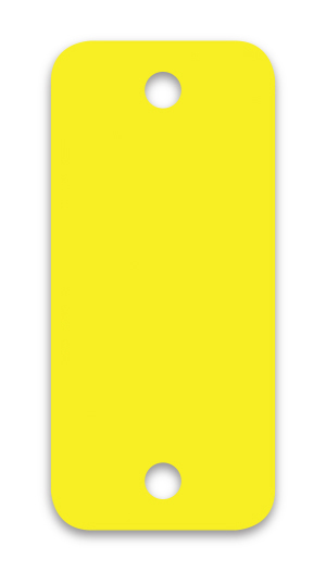 Poly Key Tag - YELLOW Blank - 250 Per Box