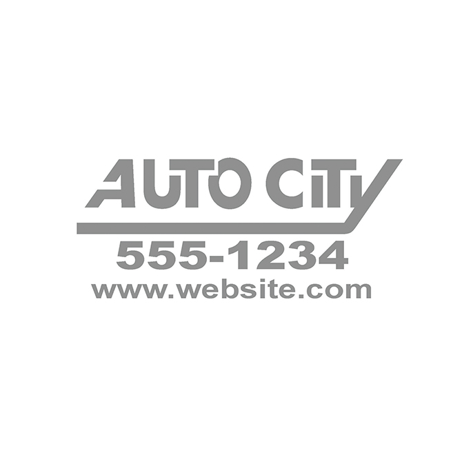 Die Cut Dealer Decals - Custom - Matte SILVER - Qty. 1