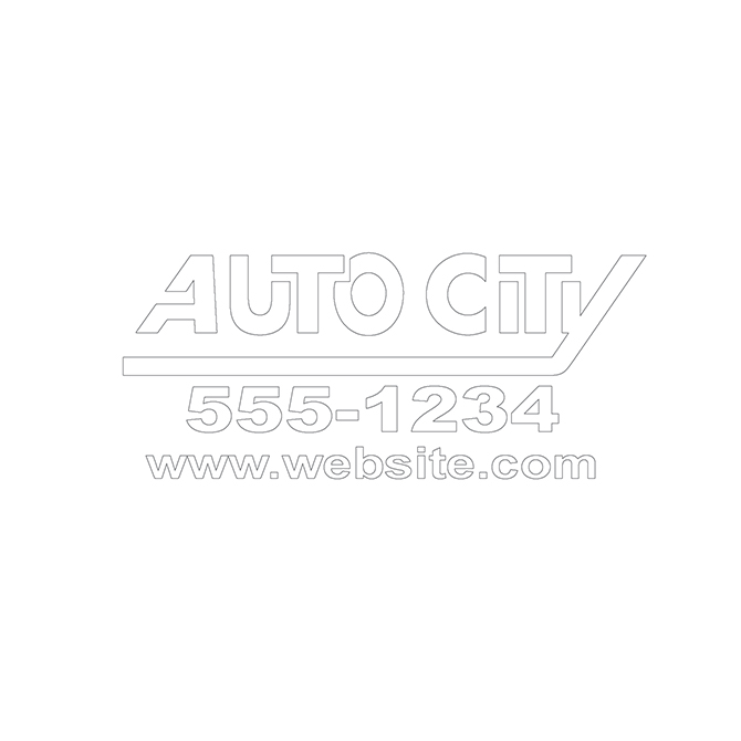 Die Cut Dealer Decals - Custom - -WHITE -Qty. 1