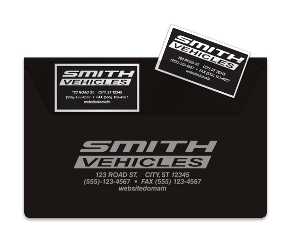 Vinyl Document Wallet - Standard - Custom - Black - Qty. 1