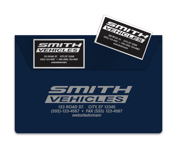Vinyl Document Wallet - Standard - Custom - Navy Blue - Qty. 1