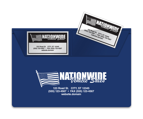 Vinyl Document Wallet - Standard - Custom - Royal Blue - Qty. 1