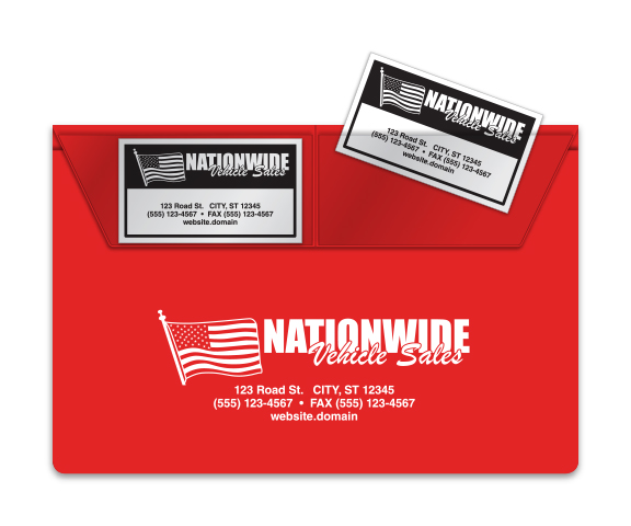Vinyl Document Wallet - Standard - Custom - Red - Qty. 1