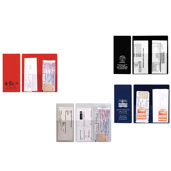 Vinyl Booklet Style Holder - Custom - White - Qty. 1