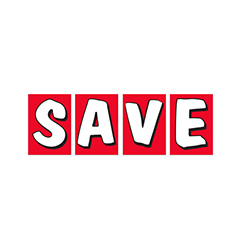 Underhood Sign - SAVE - Red - Qty 1