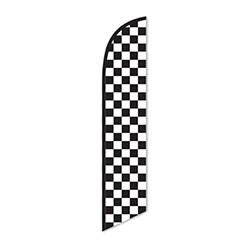 Swooper Banner - CHECKERED FLAG (BLACK & WHITE) - Qty. 1