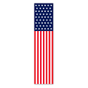 Flat Top Swooper Banner - PATRIOTIC US FLAG - Qty. 1