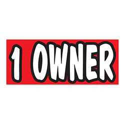 Windshield Banner - 1 Owner - Qty. 1