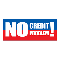 Windshield Banner - No Credit!/No Problem! - Qty. 1