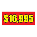 Windshield Banner - $16,995 Red - Qty. 1