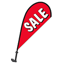 Clip on Paddle Flag - SALE RED - Qty. 1