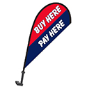 Clip on Paddle Flag - BUY HERE / PAY HERE - Qty. 1